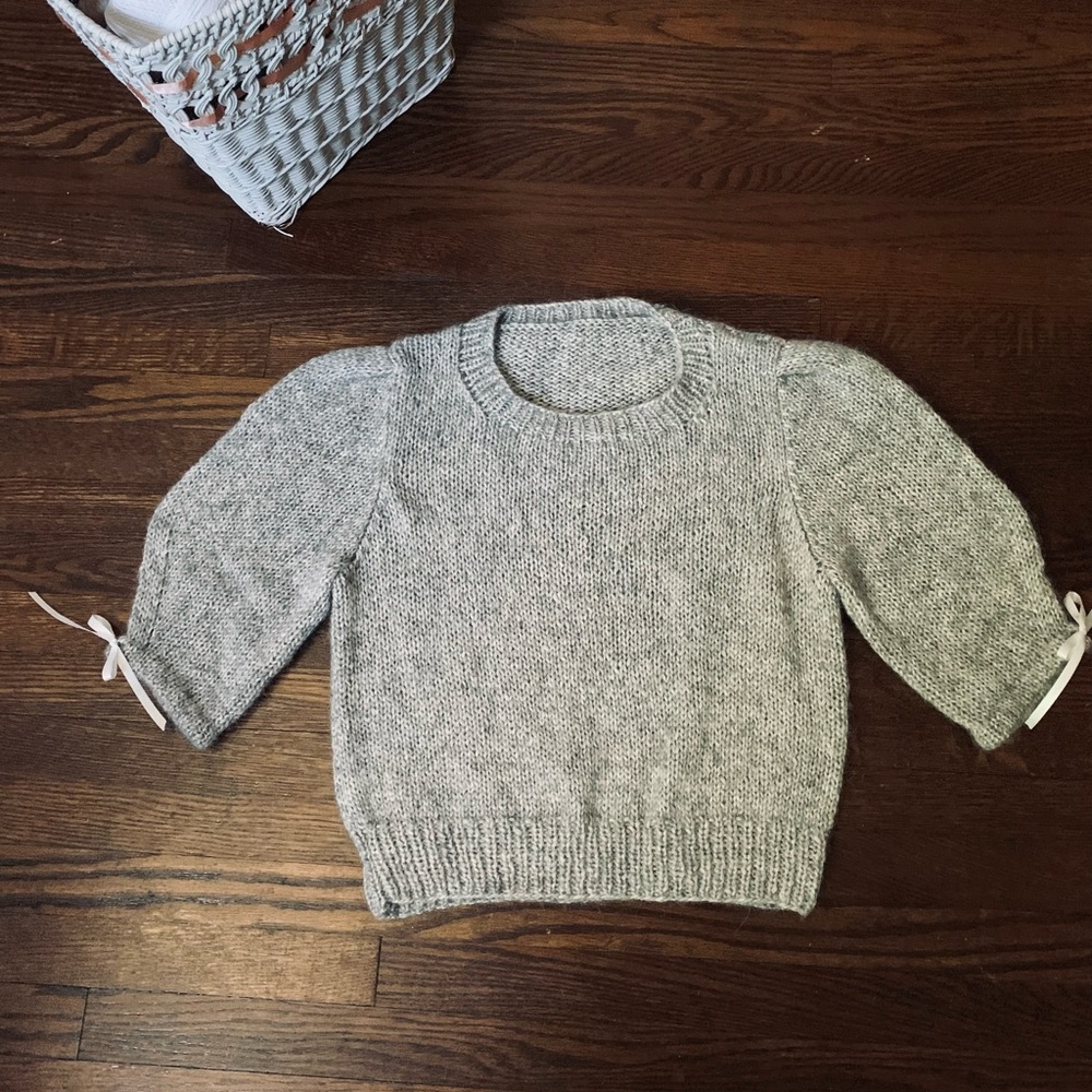 Handknit Alpaca and silk sweater